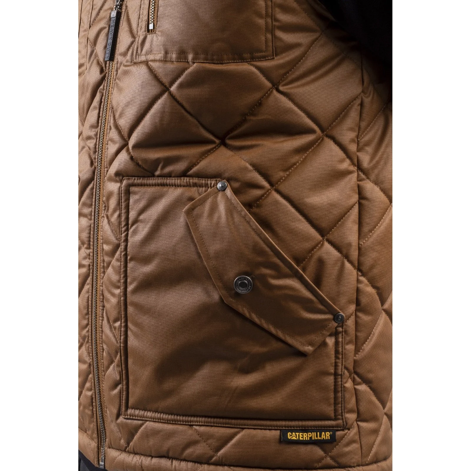 Waxed Cotton Vest  Bronze - Image 3