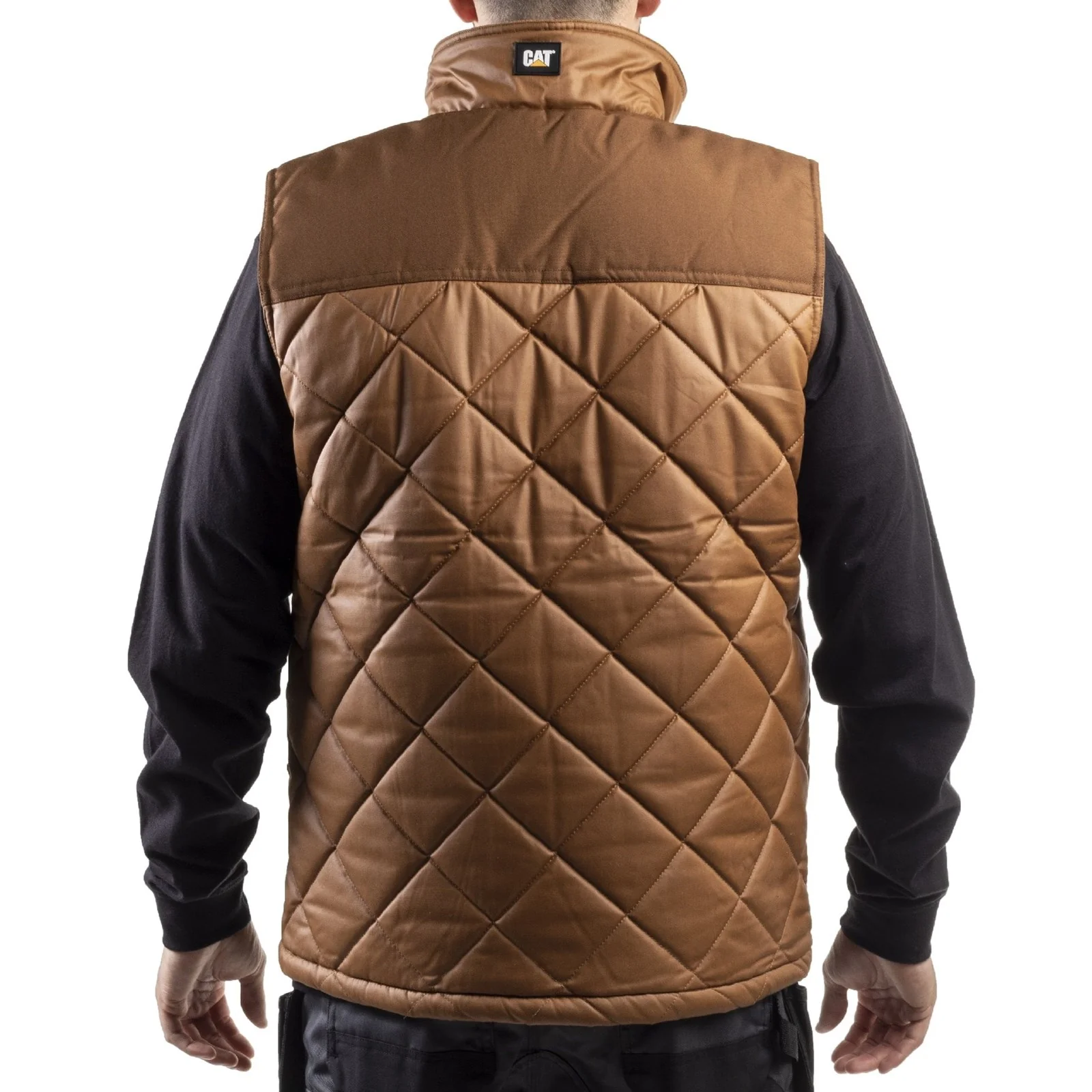 Waxed Cotton Vest  Bronze - Image 5