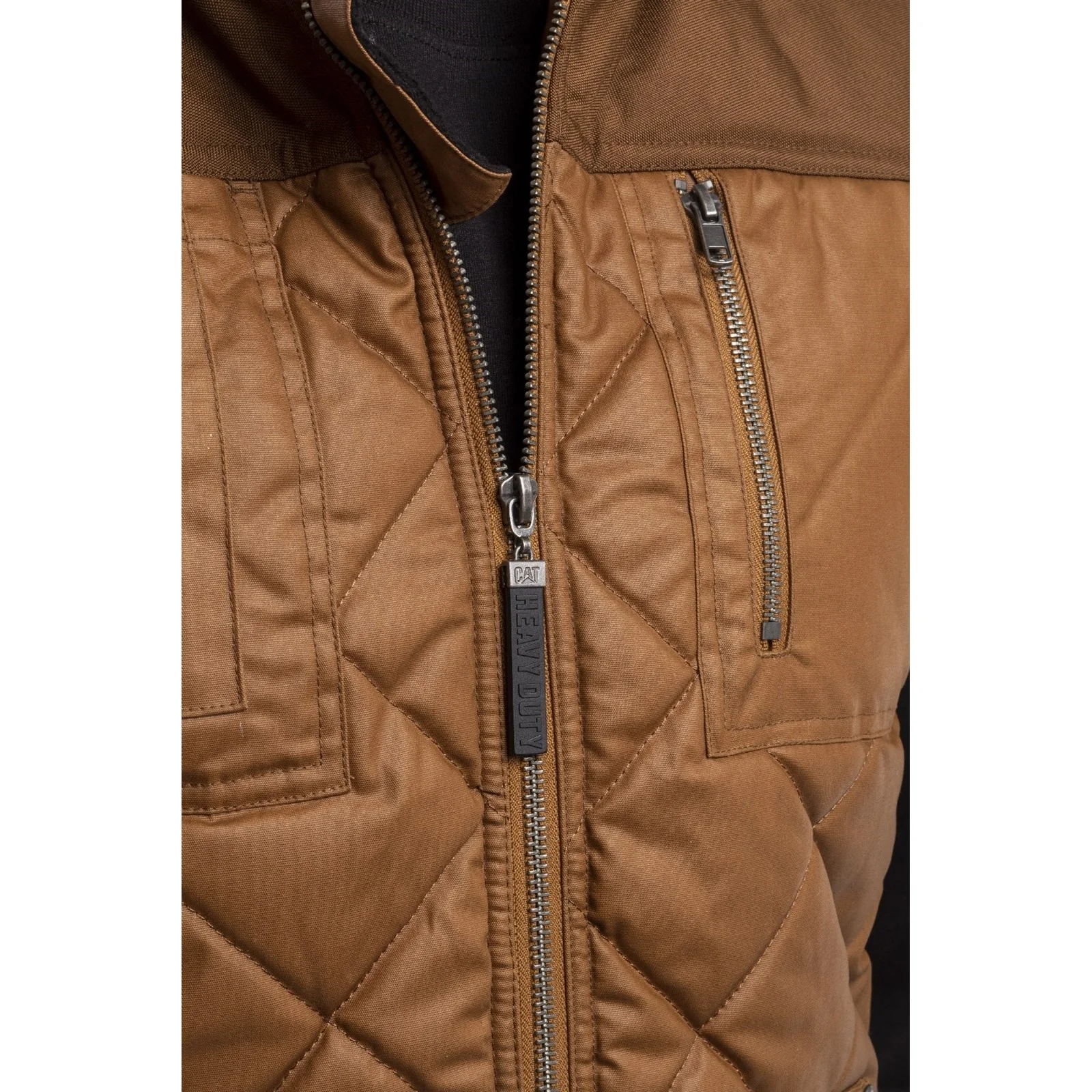 Waxed Cotton Vest  Bronze - Image 7