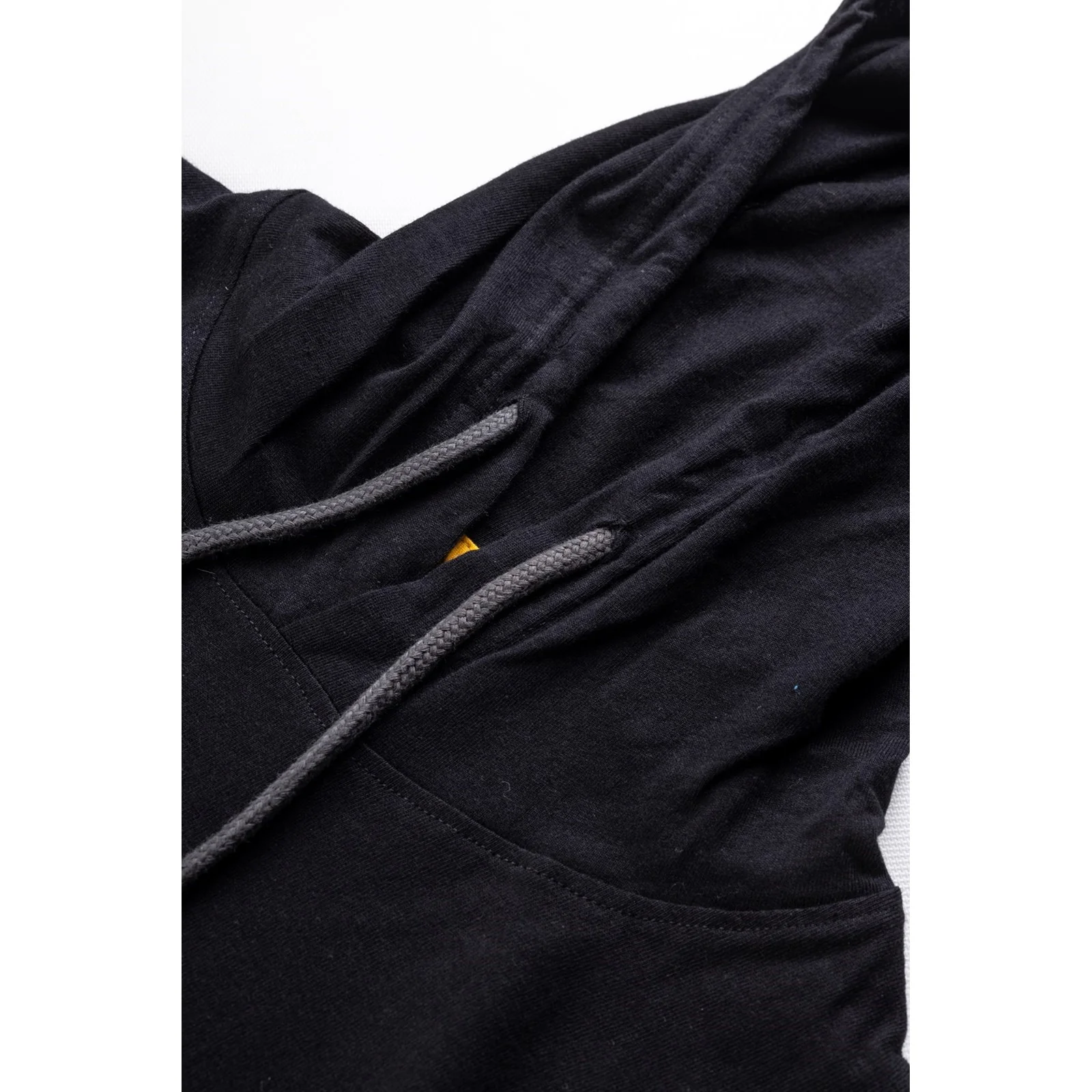 Hooded Long Sleeve Tee Black - Image 6