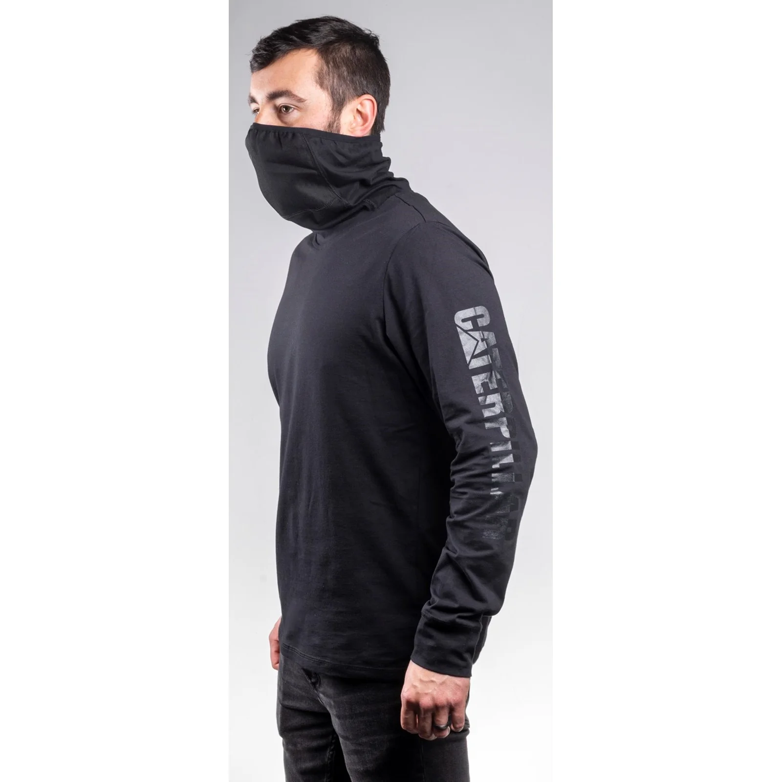 Viraloff Long Sleeve Gaiter Tee  Black - Image 3