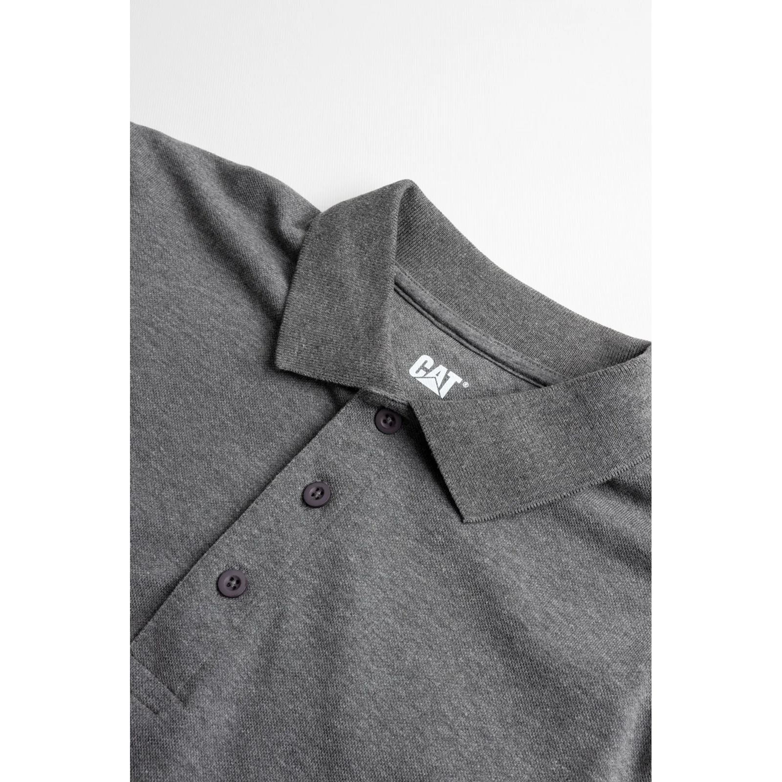 Essentials Polo Shirt Dark Heather Grey - Image 5