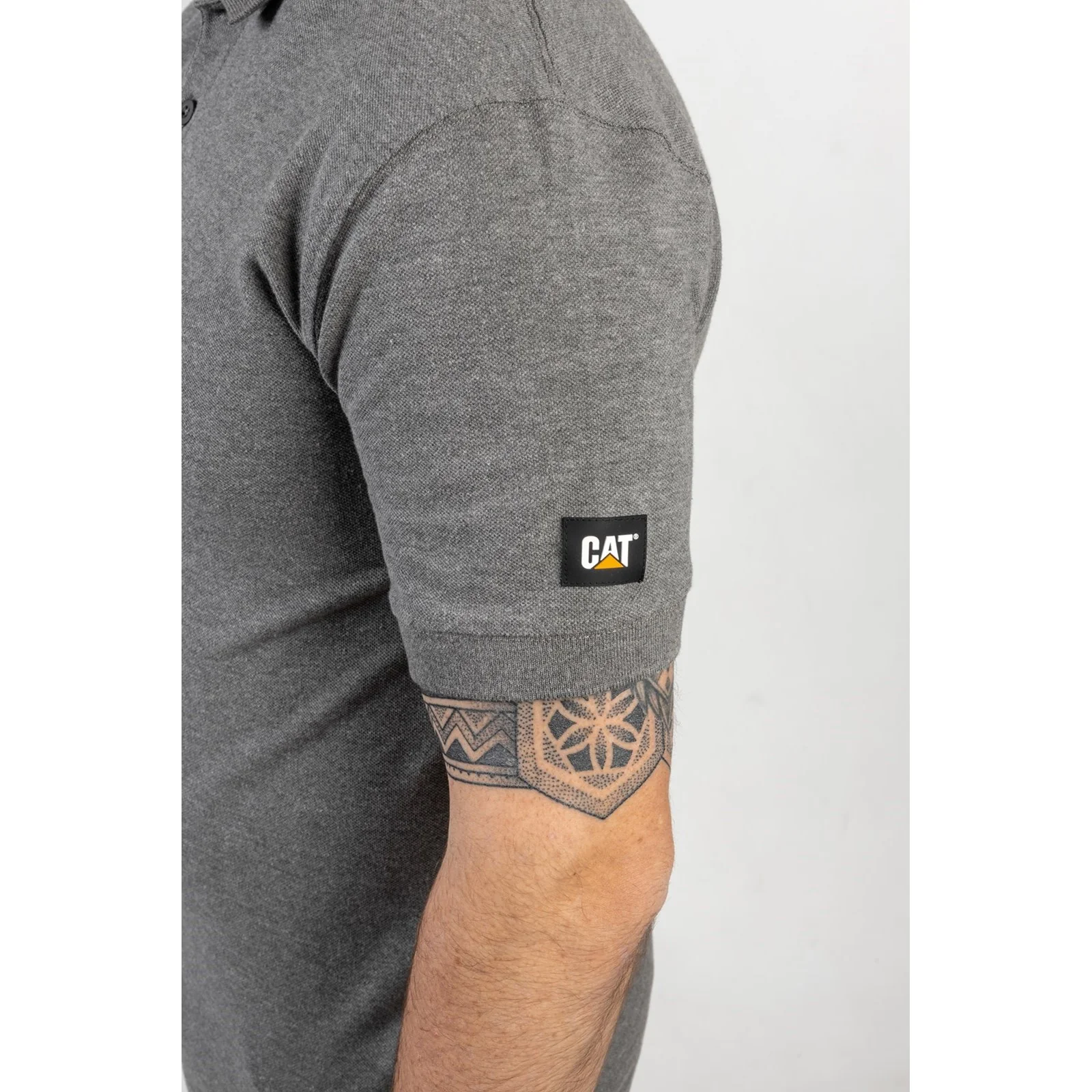 Essentials Polo Shirt Dark Heather Grey - Image 8