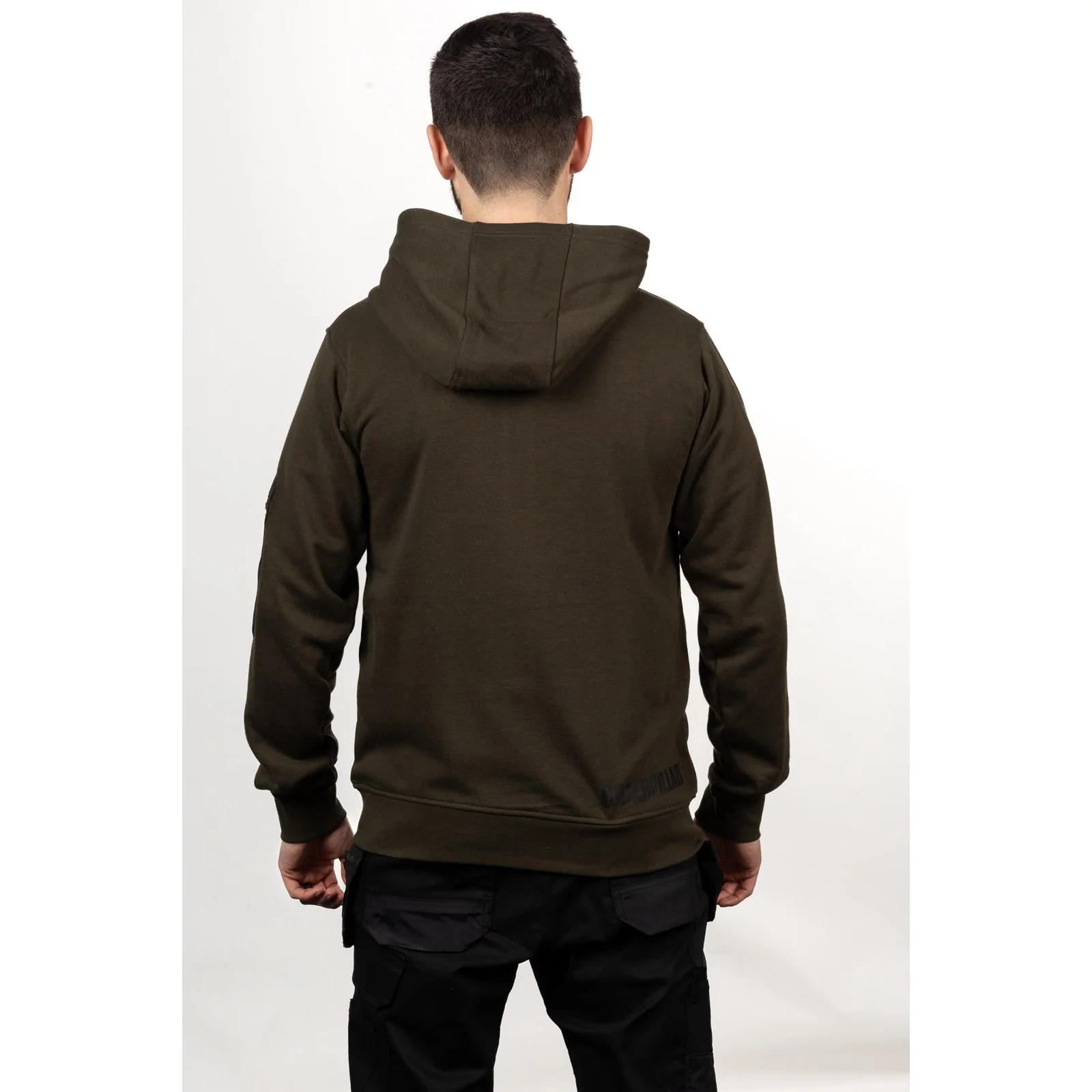 Loopback Full Zip Hoodie  Army Moss - Image 3