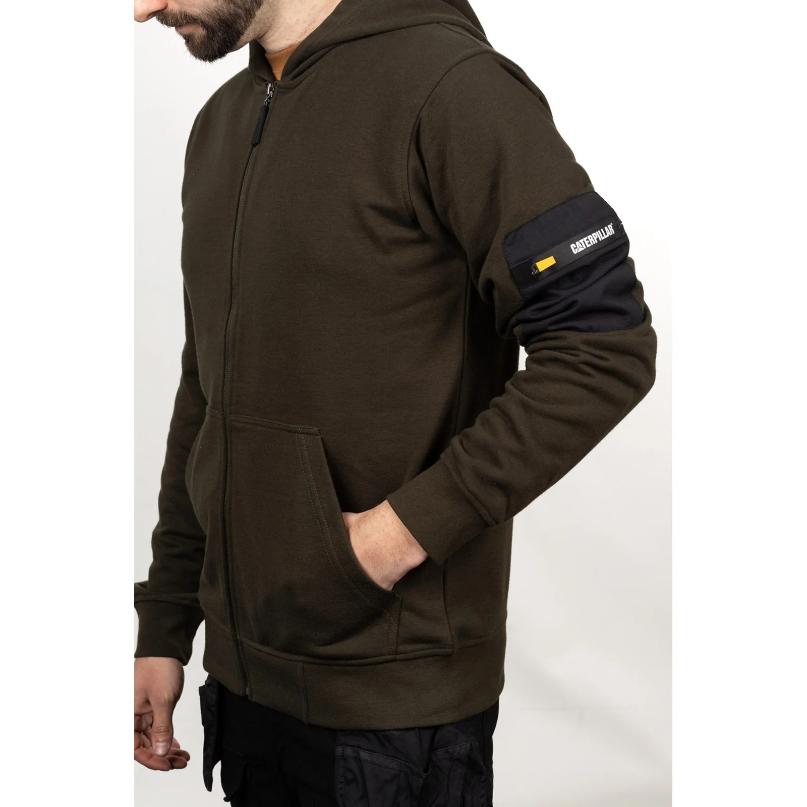 Loopback Full Zip Hoodie  Army Moss - Image 8