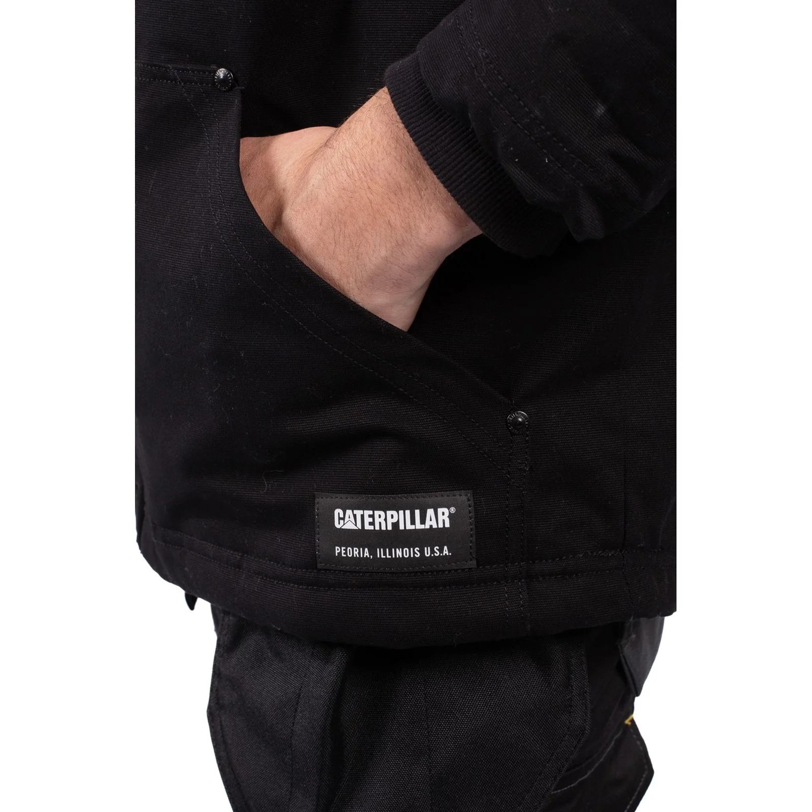 Hooded Sherpa Lined Jacket  Black - Image 6