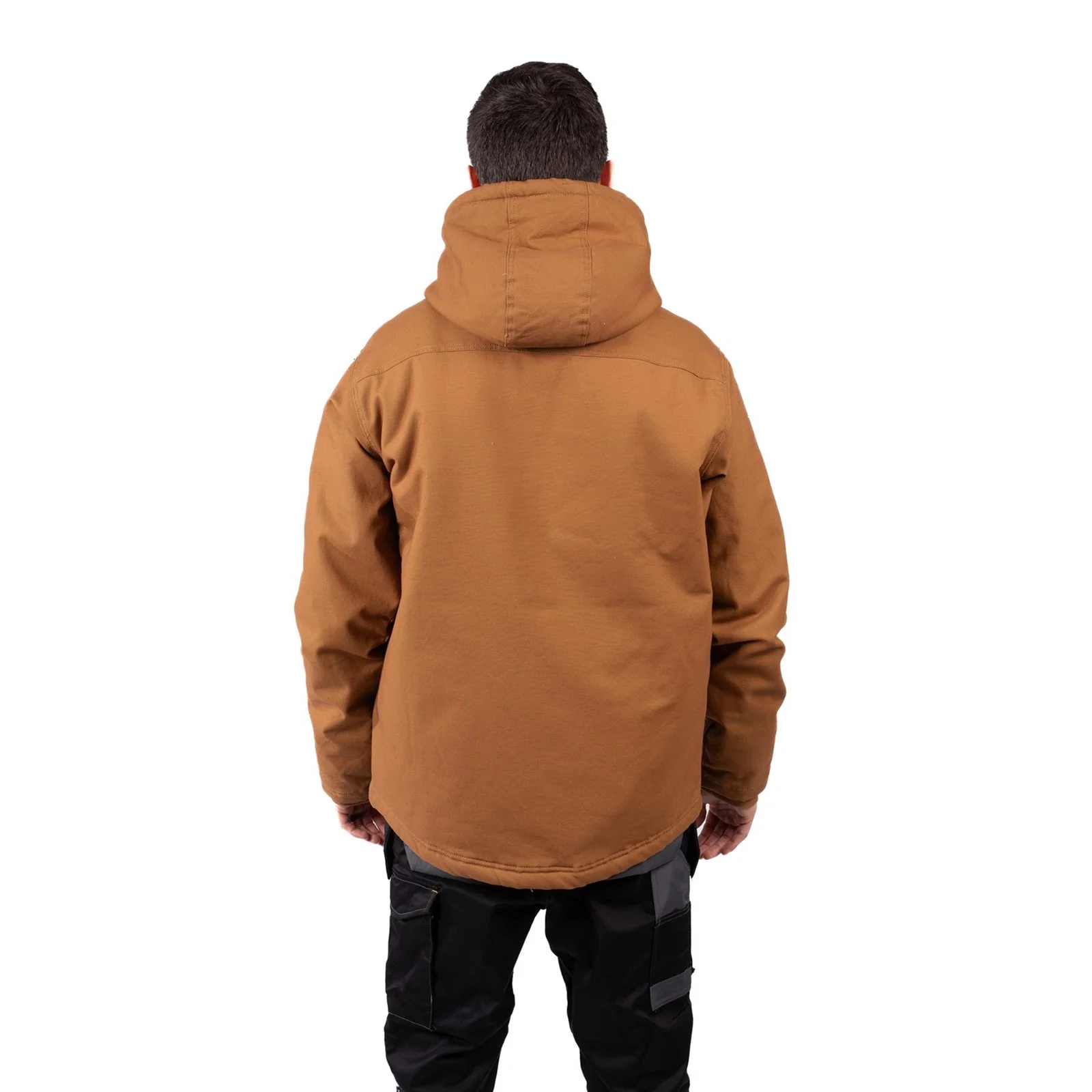 Hooded Sherpa Lined Jacket  Bronze - Image 3