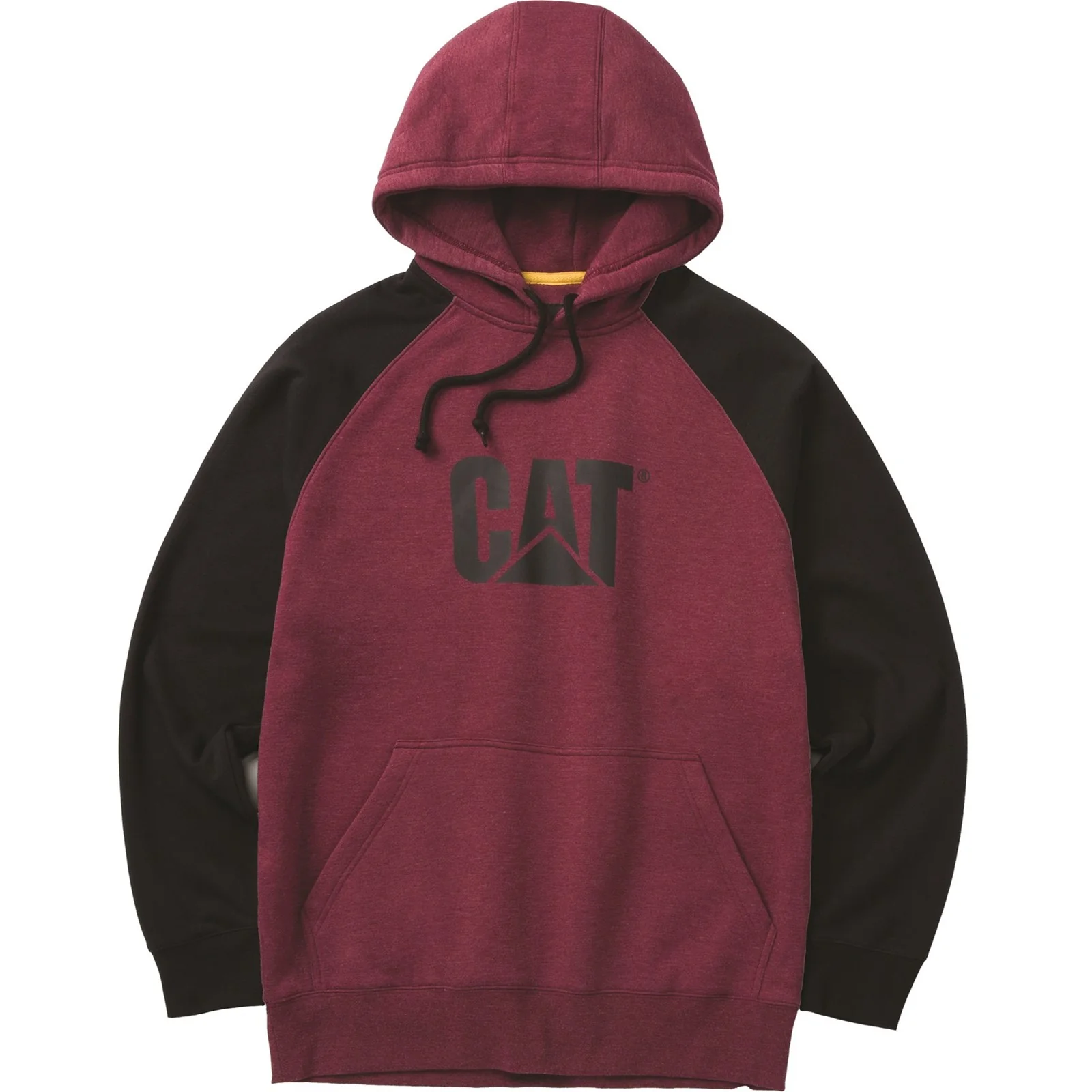 Raglan Hooded Sweatshirt  Carmenere Heather/Black