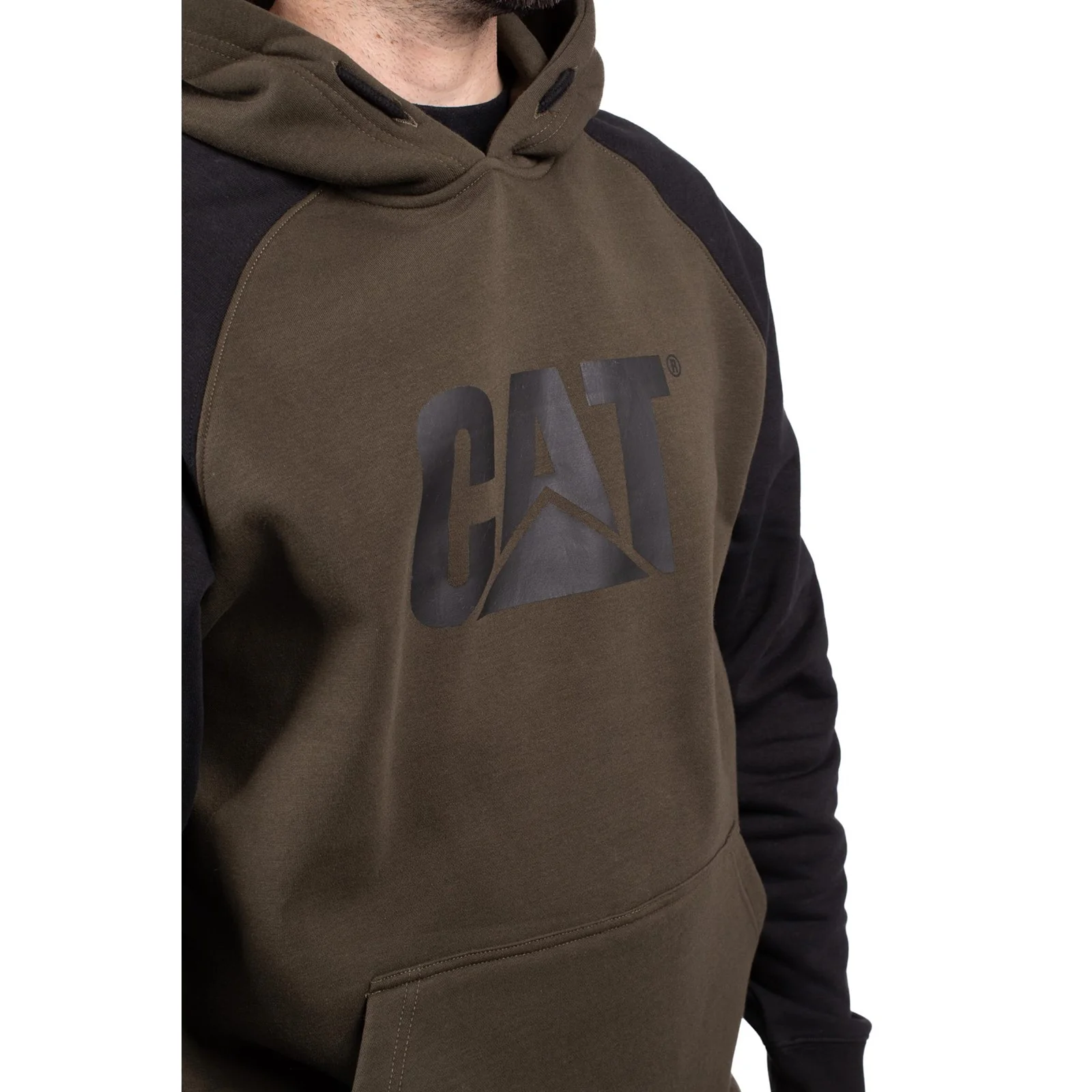 Raglan Hooded Sweatshirt  Army Moss/Black - Image 6